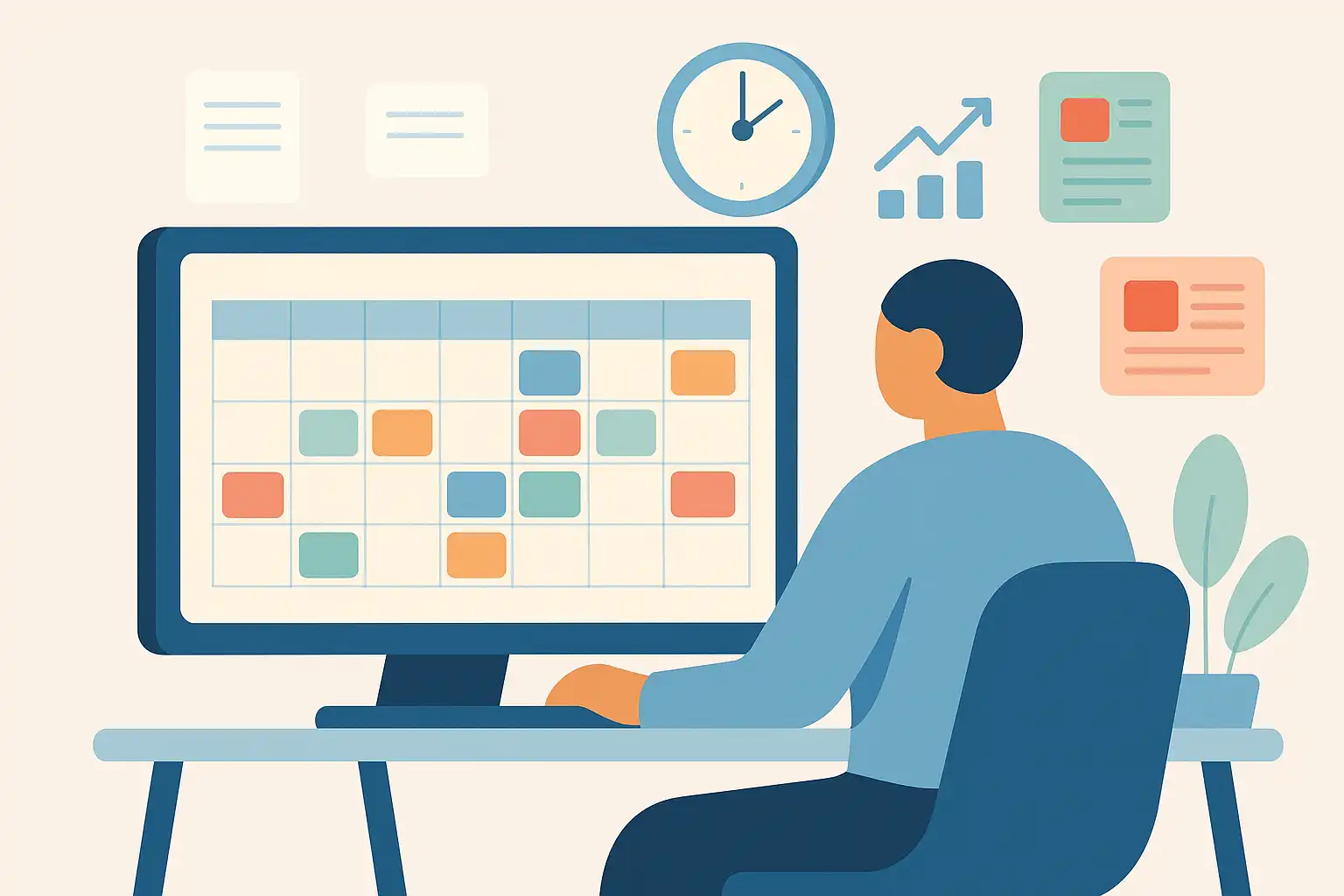Calendrier éditorial IA : planifier 6 mois de contenu SEO en 2 heures