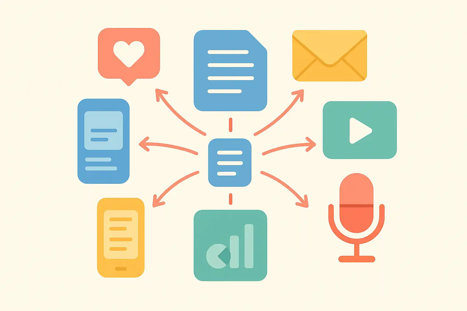 Content repurposing IA : transformer 1 article en 12 formats optimisés